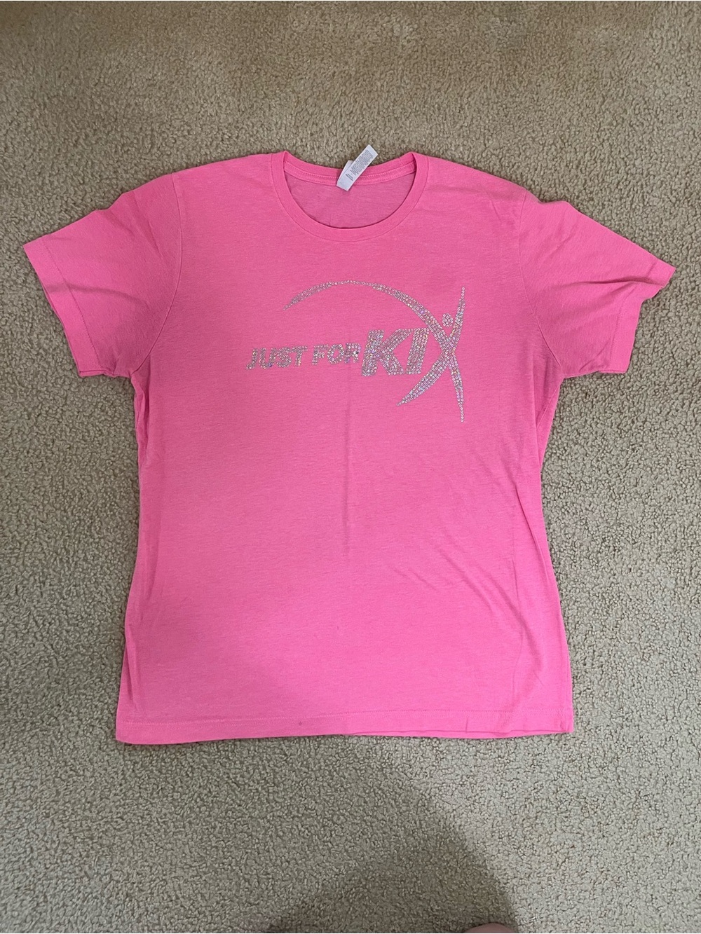 Just for Kix Logo Dance Pink Sequin T-Shirt - Adult Medium